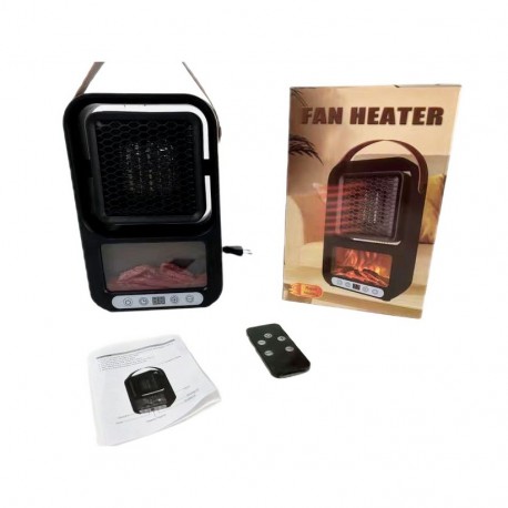 Портативный электрический обогреватель-камин с пультом FAN HEATER  оптом
