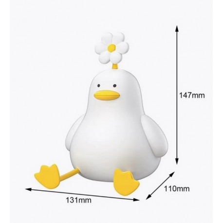 Детский декоративный силиконовый ночник УТЕНОК С РОМАШКОЙ оптом-7