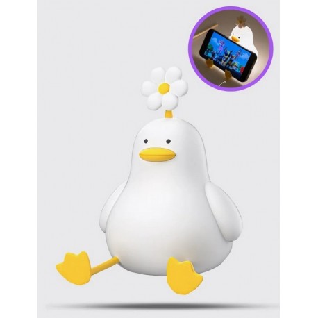 Детский декоративный силиконовый ночник УТЕНОК С РОМАШКОЙ оптом-6