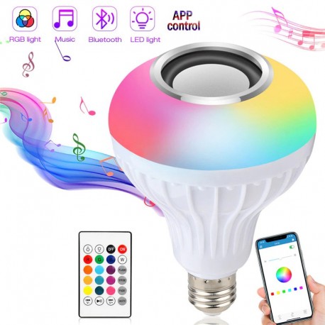 Лампочка-колонка Led Music Bulb Лампа диско блютус с динамиком 7 Вт Е27  оптом-3