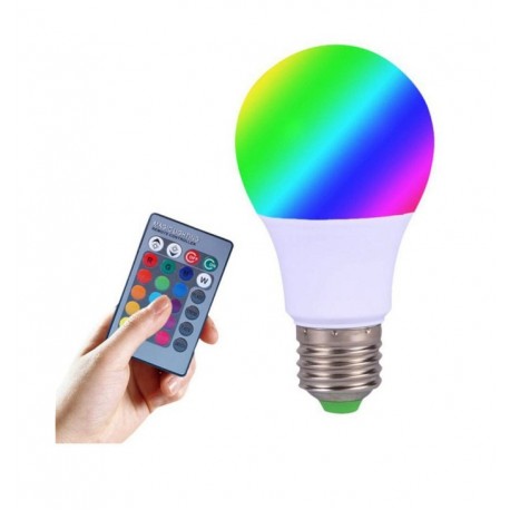 Светодиодная лампочка RGBW с пультом ДУ 9Вт Е27  оптом