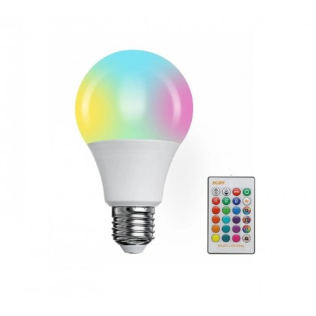 Умная многоцветная лампа с пультом ДУ 7Вт Е27  оптом