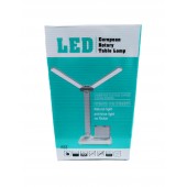 LED-лампа настольная двойная European Table Lamp с беспроводной зарядкой для офиса 