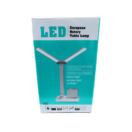 LED-лампа настольная двойная European Table Lamp с беспроводной зарядкой для офиса  оптом