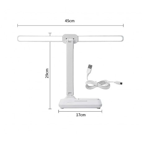 LED-лампа настольная двойная European Table Lamp с беспроводной зарядкой для офиса  оптом-3