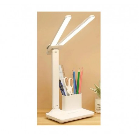 LED-лампа настольная двойная European Table Lamp с беспроводной зарядкой для офиса  оптом-5