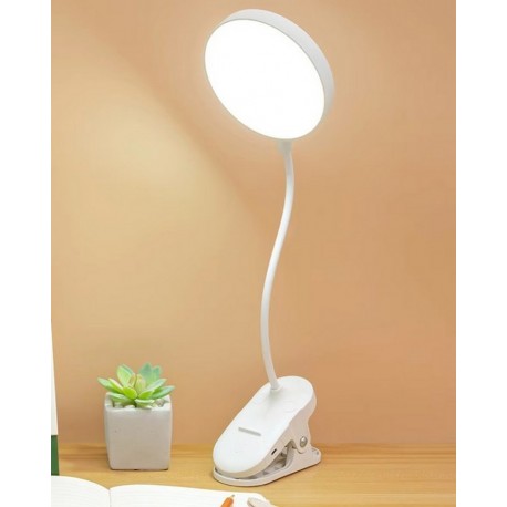 Светодиодная настольная лампа с прищепкой и USB разъемом, круглая  оптом-10