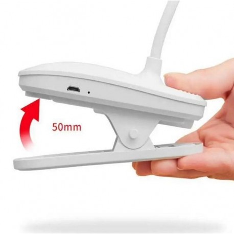 Светодиодная настольная лампа с прищепкой и USB разъемом, прямоугольная  оптом-2