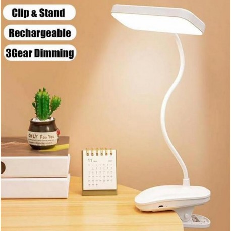 Светодиодная настольная лампа с прищепкой и USB разъемом, прямоугольная  оптом-7