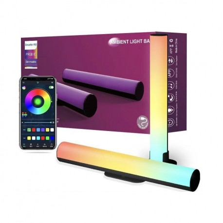 Умные настольные лампы RGB с Bluetooth, с пультом  управления 2 шт  оптом