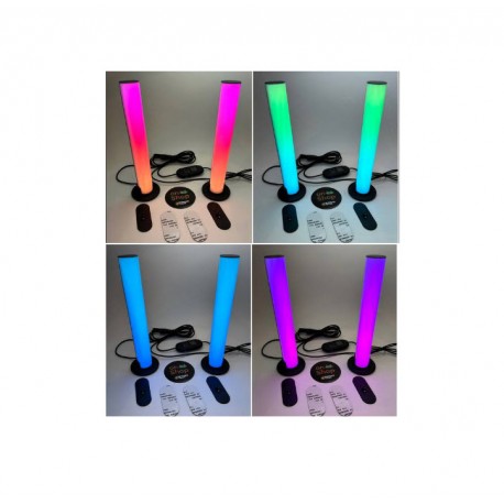 Умные настольные лампы RGB с Bluetooth, с пультом  управления 2 шт  оптом-5