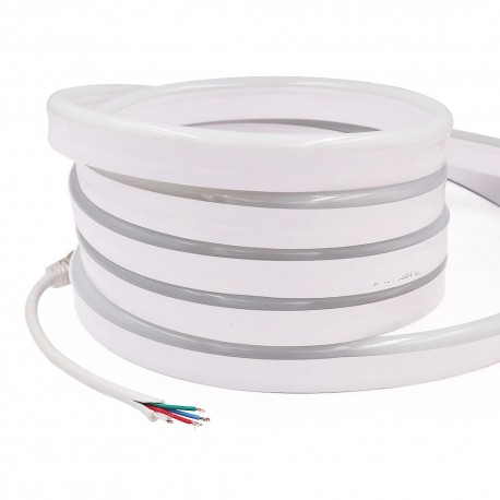 Лента неоновая белая свет 12 Вт 220 5 м без пульта  оптом-1