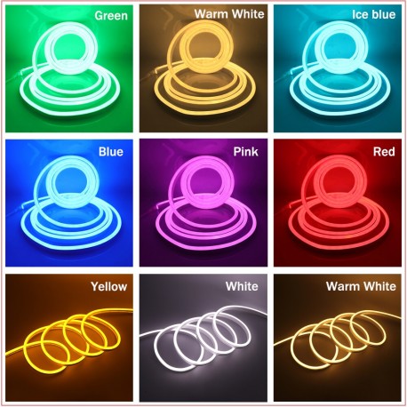 Лента неоновая белая свет 12 Вт 220 5 м без пульта  оптом-4