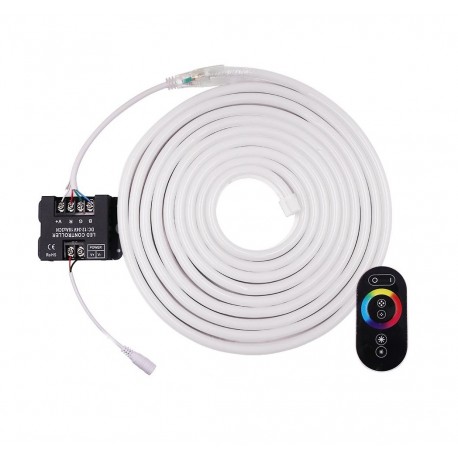 Лента неоновая белая свет 12 Вт 220 5 м без пульта  оптом