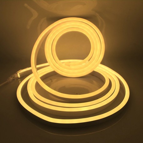 Лента неоновая белая свет 12 Вт 220 5 м без пульта  оптом-8