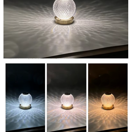 Декоративная акриловая настольная светильник-лампа Хрустальный Шар  оптом-2