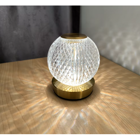 Декоративная акриловая настольная светильник-лампа Хрустальный Шар  оптом-4