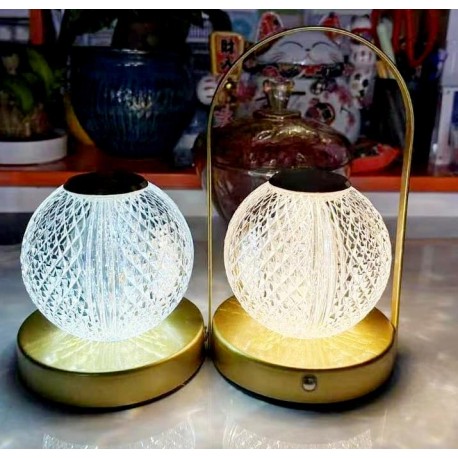 Декоративная акриловая настольная светильник-лампа Хрустальный Шар  оптом-6