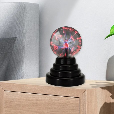 Декоративный электрический ночник Плазменный шар Plasma Light 14x10x10 см  оптом-5