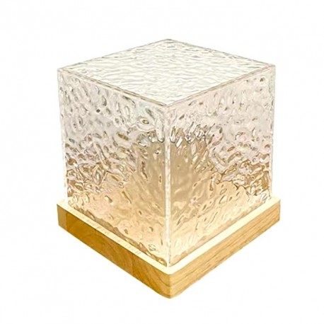 Лампа-проектор квадратная настольная, Пульсация воды с пультом 16 цветов  оптом