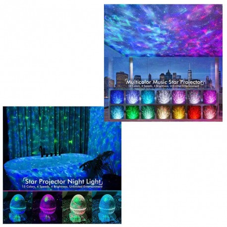 Проектор Яйцо Динозавра Звездное Небо с пультом, 14 цветов, 4 уровня скорости и яркости  оптом-5