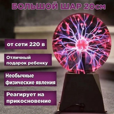 Светильник Плазменный Шар plasma light с молниями  оптом-7