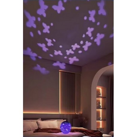 Декоративный новогодний проекционный светильник Гусиное яйцо, Бабочки  оптом-7