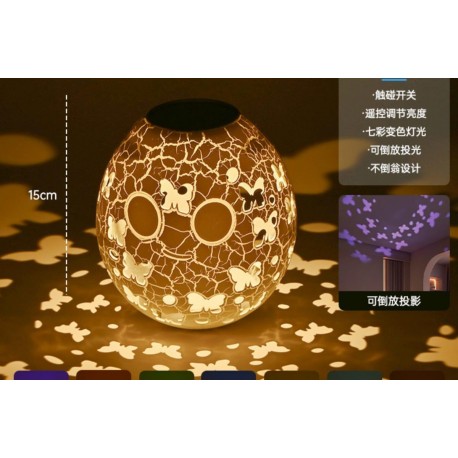 Декоративный новогодний проекционный светильник Гусиное яйцо, Бабочки  оптом-9