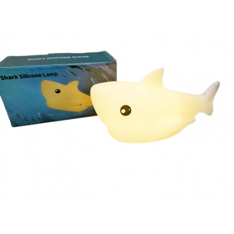 Силиконовый детский ночник-светильник Shark Silicone Lamp АКУЛА оптом-1