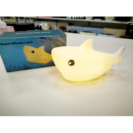 Силиконовый детский ночник-светильник Shark Silicone Lamp АКУЛА оптом-2