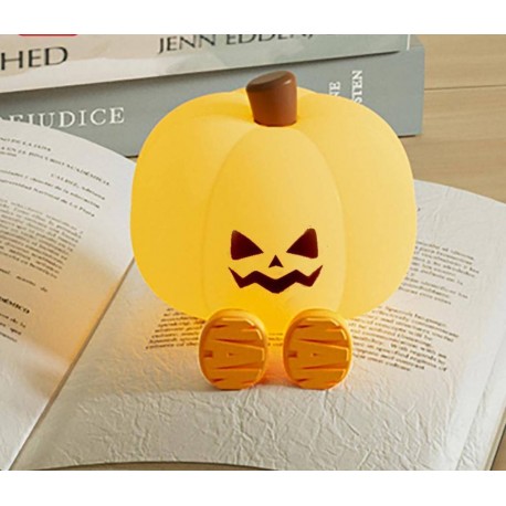 Силиконовый детский ночник-светильник  XO OZ08 Pumpkin Silicone Pat Light ТЫКВА оптом-5
