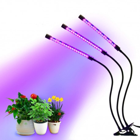 Светодиодная лампа для выращивания растений в помещении Grow Light 3 Head 18W  оптом-5