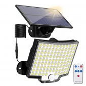 Уличный светодиодный фонарь на солнечной батарее 228 LED с датчиком и пультом 