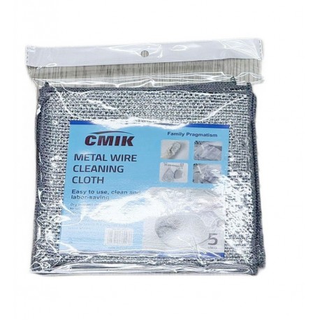 Губка для посуды СMІК из металлической проволоки 5 шт  оптом-2
