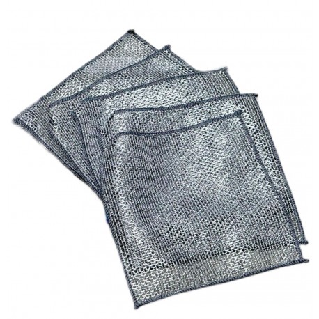 Губка для посуды СMІК из металлической проволоки 5 шт  оптом-1