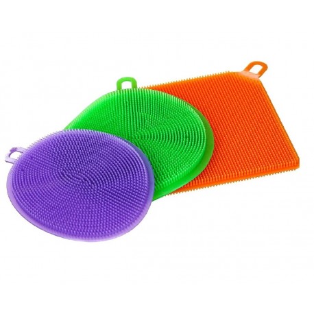 Набор силиконовых губок для мытья посуды 3 шт  оптом