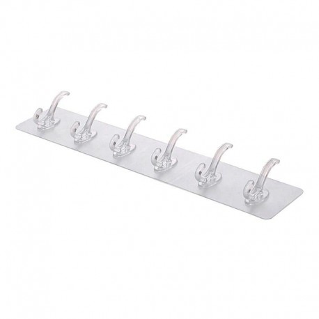 Универсальные крючки самоклеющиеся на пластине 6 крючков  оптом-1
