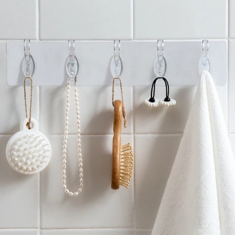 Универсальные крючки самоклеющиеся на пластине 6 крючков  оптом-2