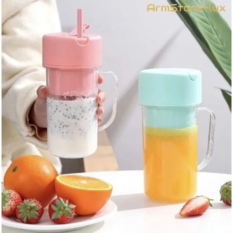 Портативный блендер-кружка CRUSHER JUICER 500 мл USB зарядка, 6 лезвий  оптом-3