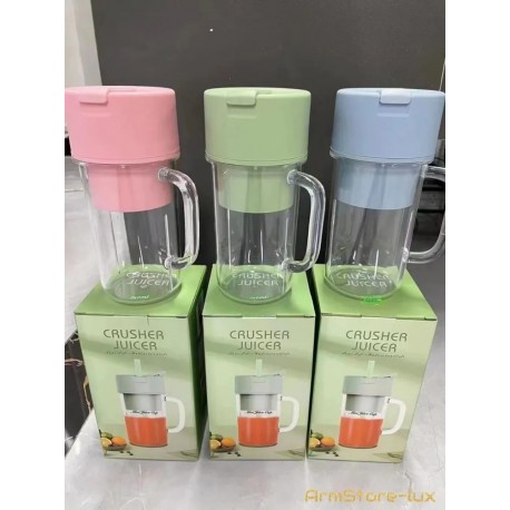 Портативный блендер-кружка CRUSHER JUICER 500 мл USB зарядка, 6 лезвий  оптом-5