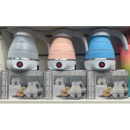 Складной электрический силиконовый мини-чайник  оптом-11