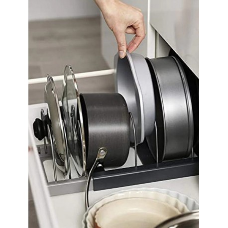 Раздвижной органайзер - сушилка для посуды Expanding Cookware Organiser  оптом-8