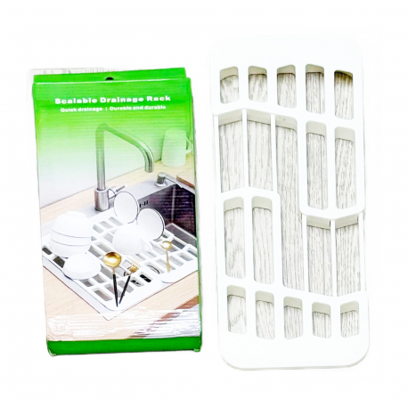 Сушилка для посуды Scalable Drainage Rack на мойку из пластика  оптом-1