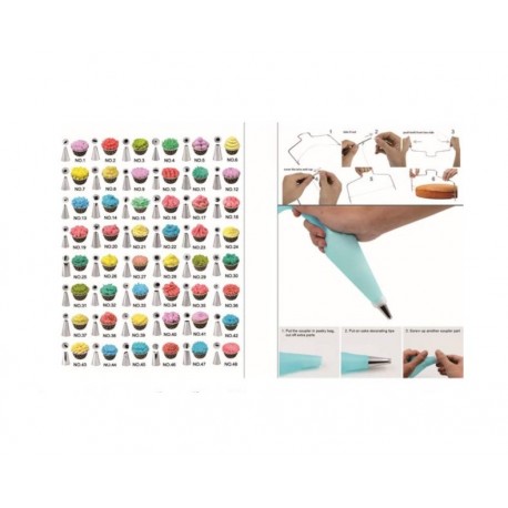 Кондитерский набор для украшения тортов и кексов, кондитерские инструменты, 122 шт +подставка  оптом-2