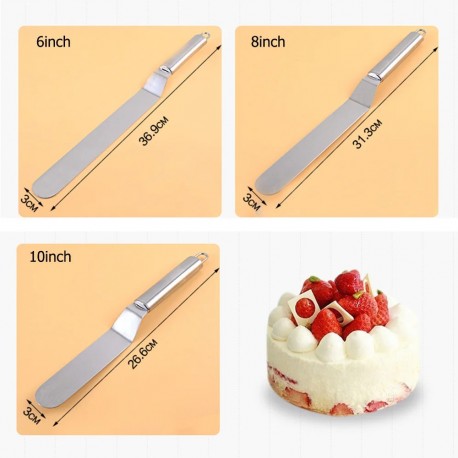 Кондитерская лопатка-нож из нержавеющей стали изогнутая 27 см  оптом-5