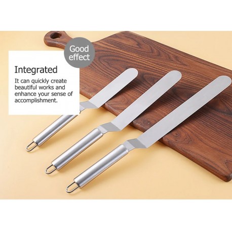 Кондитерская лопатка-нож из нержавеющей стали изогнутая 37 см  оптом-5