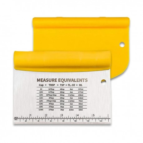 Шпатель и скребок для выпечки и теста 2 в 1, многофункциональный