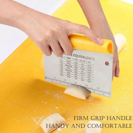 Шпатель и скребок для выпечки и теста 2 в 1, многофункциональный-3