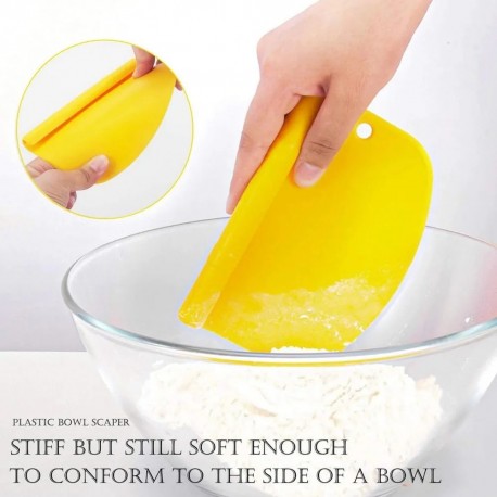 Шпатель и скребок для выпечки и теста 2 в 1, многофункциональный-4