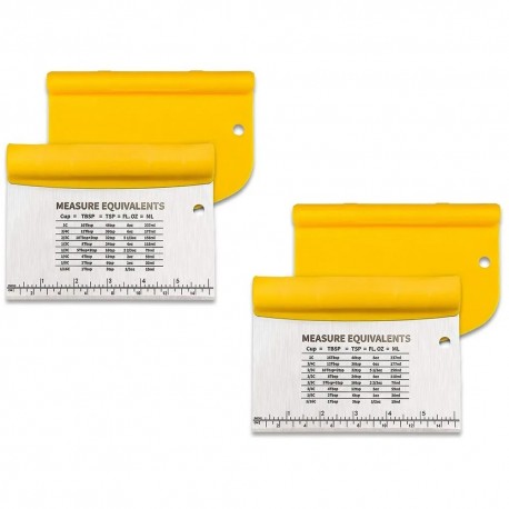 Шпатель и скребок для выпечки и теста 2 в 1, многофункциональный-8